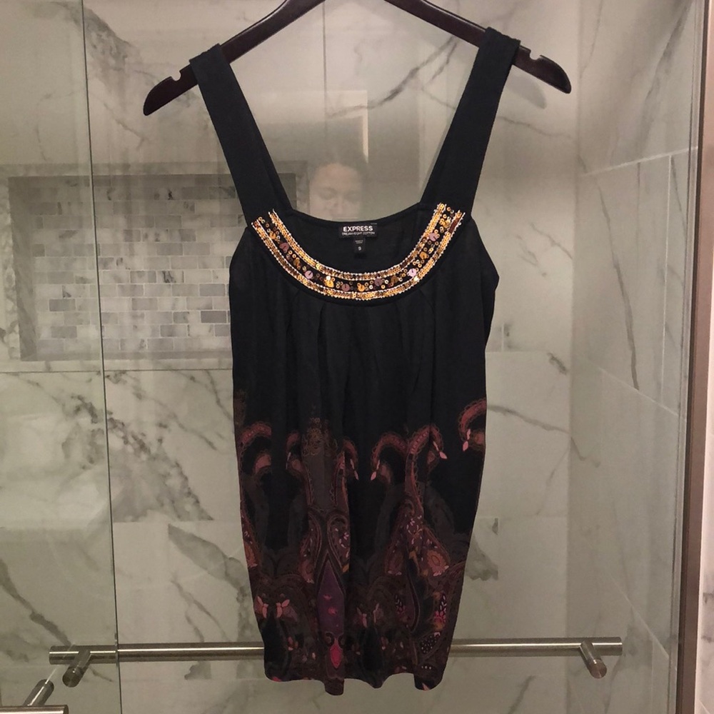 Express Size Small Black Tank